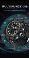 Reloj Deportivo Para Hombre SANDA Resistente Al Agua Con Alarma Reloj De Pulsera Cuarzo Digital Material De Correa De Silicona Estilo round - details 9