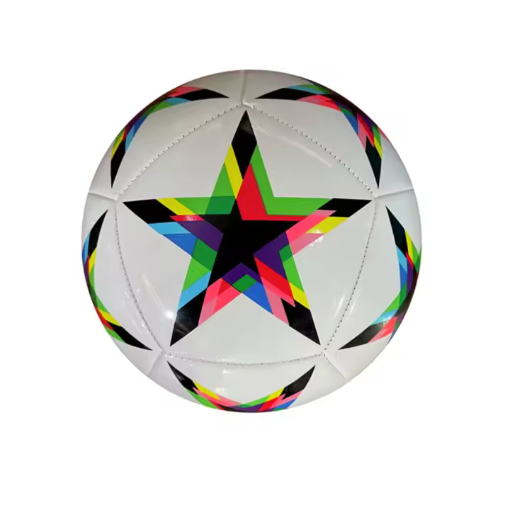 NEMON-Balón de Fútbol Estrella multicolor de cuero pu Talla 5 para interior y exterior - 1