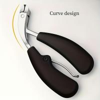 Tijeras De Uñas De Acero Inoxidable Modernas Con Hoja Concava Clipper De Uñas Pesado Con Diseño Curvado Apertura Grande - details 4