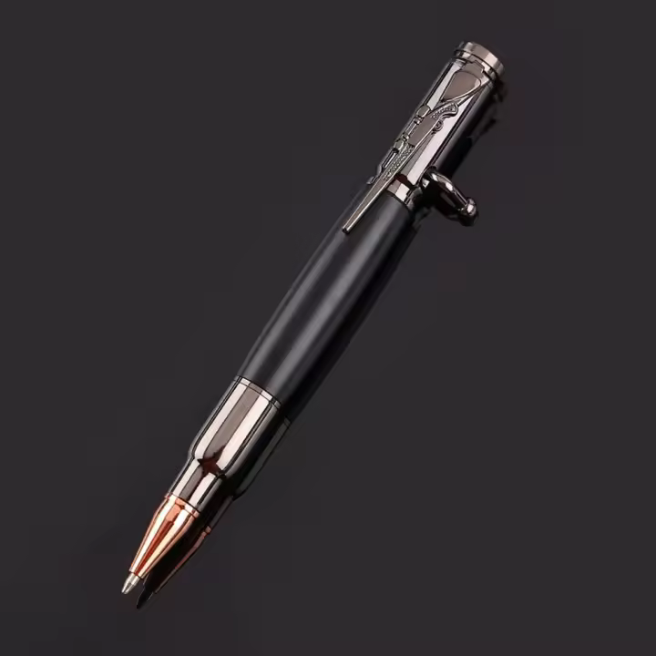 Bolígrafo De Punta Metálica Para Estudiantes Regalo Lujoso 1.0mm Tinta Negra Para Negocios Y Escuela - 1