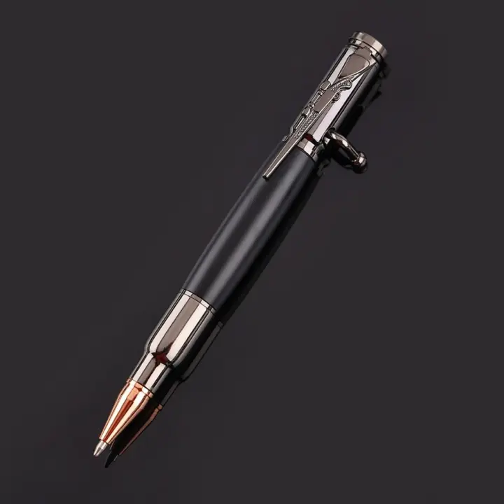 Bolígrafo De Punta Metálica Para Estudiantes Regalo Lujoso 1.0mm Tinta Negra Para Negocios Y Escuela - 1