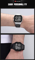 Reloj Deportivo Militar Para Hombre Acero Inoxidable 5BAR Impermeable Pantalla Digital Relogio Masculino Con Alarma Y Calendario - details 8