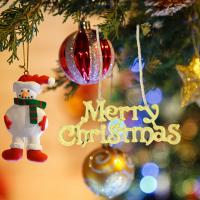 Colgante De Navidad Con Logo Árbol De Navidad Decoración De Letras Inglesas Doradas 3D Colgante De Plástico Para Adornos Navideños - details 4