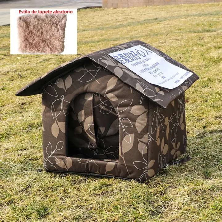 Casa De Gato Impermeable Para Exteriores Calefacción Invierno Cueva Caliente Para Mascotas Pequeñas Cama De Descanso Plegable Y Lavable Para Perro Bebé Suministros - 1