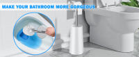 Cepillo De Inodoro Y Soporte 1pcs De Acero Inoxidable 304 Mango Largo Elegante Y Duradero Para Baño Cepillo De Limpieza Ergonómico - details 3