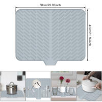 Alfombrilla De Secado De Platos Ultra Absorbente De Silicona No Esmerilada Secado Rápido Resistente Al Calor Para La Cocina Alfombrilla De Secado De Platos - details 6