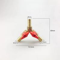Adaptador De Conector De Tubo De Bola De Apagado Tipo Y De Latón Para Combustible Gas Agua Aceite Aire 6/8/10/12mm Tríptico - details 3