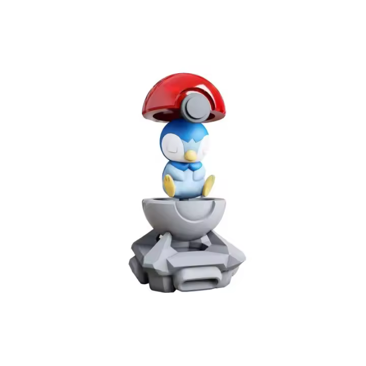 Figura Piplup en la Pokeball impresa en 3d Figura Piplup en la Pokeball Pokemon   Impreso en 3d - 1