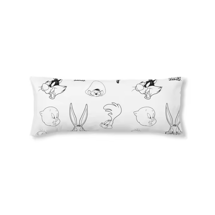 BL Belum Funda Almohada 100% Algodón Estampado Looney B&W - 1