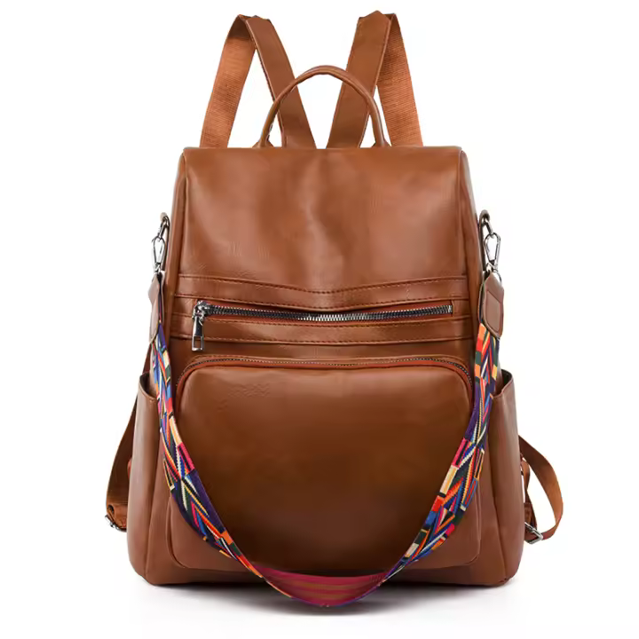 Mochila de cuero de alta calidad para Mujer, Bolso Escolar para adolescentes y niñas, mochila de viaje de gran capacidad, nuevo diseño, 2023 - 1