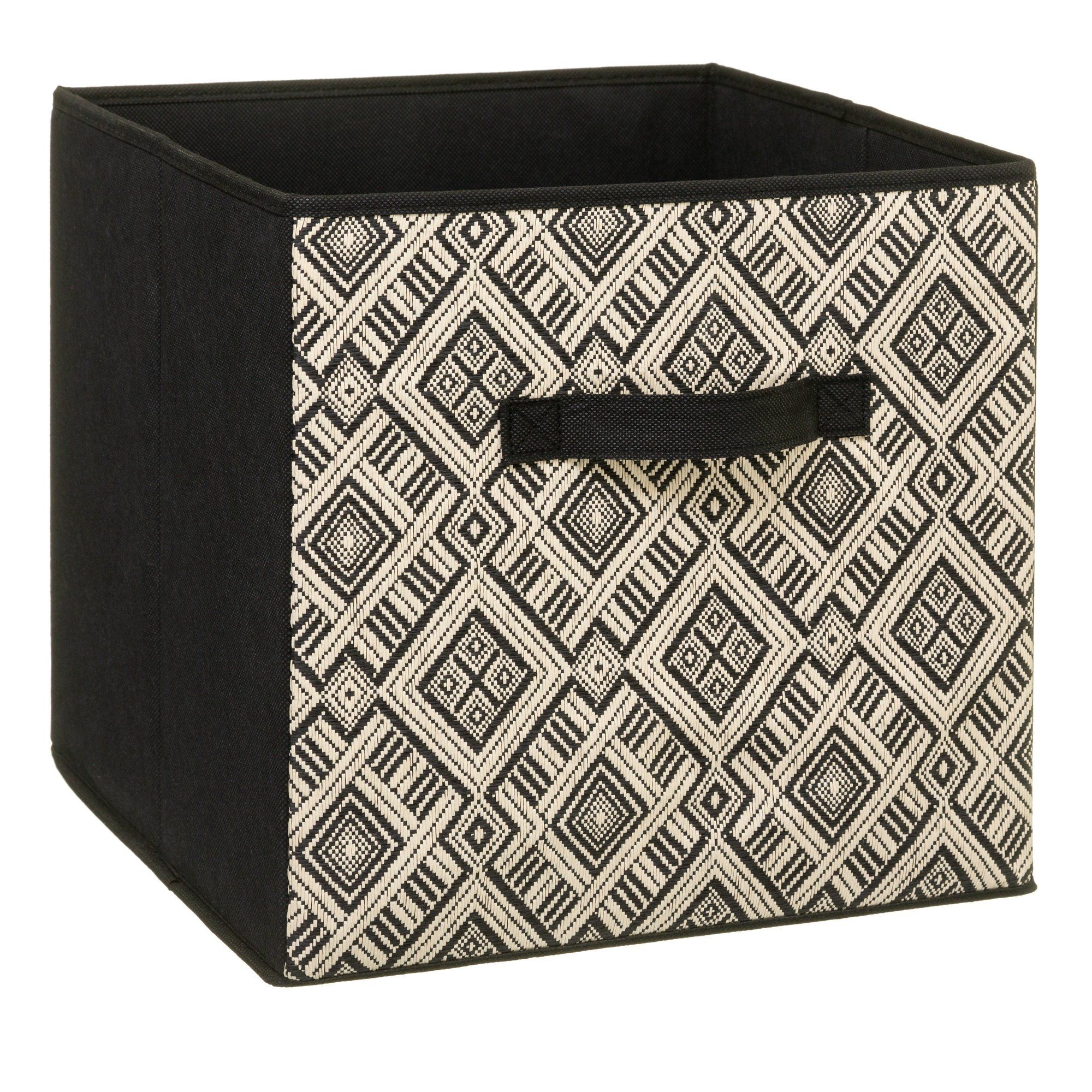 Five Cesta de Tela 31x31 Cm Mix N Modul Estampado Blanco y Negro - Resistente