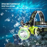 Linterna Profesional LED SQ-902 Para Natación Con Luz De Búsqueda Submarina IPX8 Impermeable Recargable Máxima 350m Para Pesca - details 6