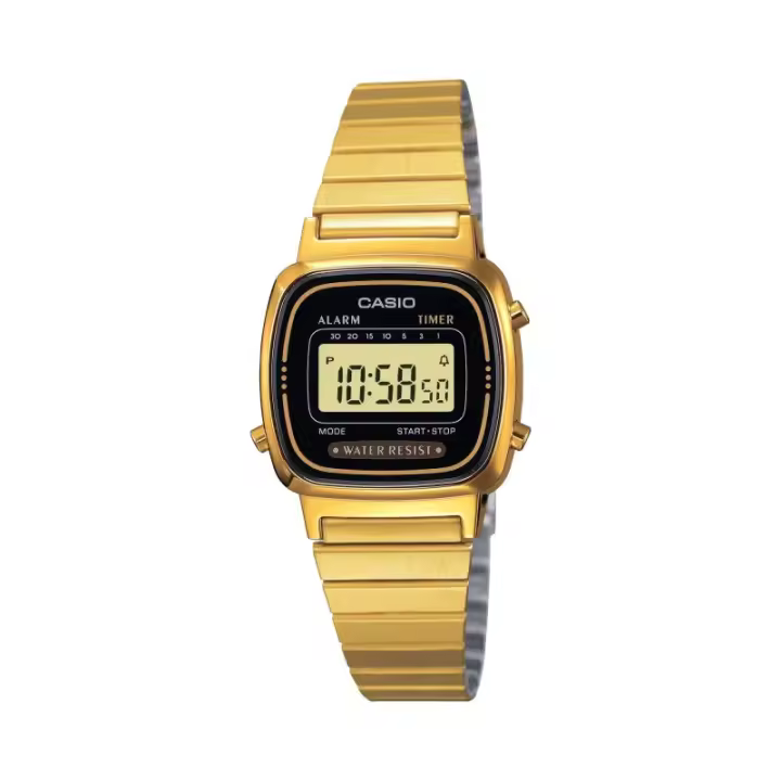 Casio Mujer LA670WEGA-1EF Dorado Digital Elegante Resistente Al Agua - 1