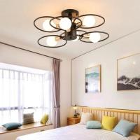 Modern LED Chandelier Cambio De Color Para Sala Comedor Dormitorio Lámpara De Techo Auto-Contenida Metálica Vintage 220V - details 2