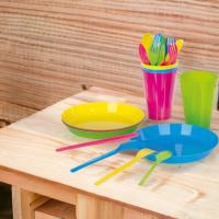 STARLEY-Vajilla Completa Reutilizable, 24 Piezas, 4 Servicios, Colores Pastel,Vivos - details 1