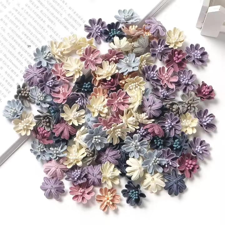 Mini Flor Artificial Girasol Para Boda Decoración De Hogar DIY Accesorios De Ropa Coronación De Cabeza De Flores Para Fiesta Navideña Y Otras Celebraciones - 1