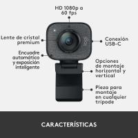 Logitech StreamCam, Cámara Web con USB-C para Streaming de Vídeo y Creación de Contenido, Vídeo Vertical Full HD 1080p a 60 fps, Versatilidad de Montaje, para YouTube, Gaming Twitch, PC/Mac, Negro - details 5