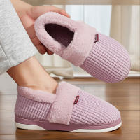 Zapatillas De Casa Para Mujer Invierno Antideslizantes Algodón Cálidas Plush Para Parejas Zapatos Internos Transpirables Talla Verdadera - details 40