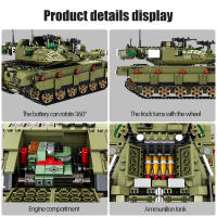 Bloques De Construcción De Tanque De Batalla Principal Merkava MK4 Serie Militar WW2 Para Niños Juguetes Regalos Para Niños De 6 a 12 Años Y Adolescentes - details 3