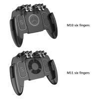 Controlador De Juego PUBG Mobile Joystick L1R1 Trigger Gamepad Para COD iOS Android Seis Dedos Gamepad De Disparo Móvil Con Ventilador De Enfriamiento - details 1