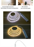 Tira De Luz LED Con Sensor De Movimiento 1M-5M Para Armario Cama Escalera Iluminación De Gabinete Operada Por Batería - details 6