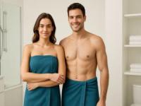 Toallas Baño Grandes 100x150cm 100% Algodón 450g/m² – Juego de 2 Tollas de Baño Grandes - Juego de 4 de Baño Grandes - Toallas Premium y Absorbentes para Hogar, Apartamento Turístico, SPA o Gimnasio - Varios Colores - Larga Duración - details 1