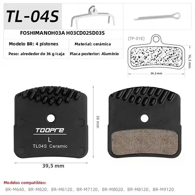 TOOPRE Frenos De Bicicleta MTB Cerámicos Técnica De Hielo Para M9000 M9020 M985 M8100 M785 M8000 G03A G04S J04C J03A J05 L04C K05S G055 NUTT Peso Del Paquete 0.01kg - 1