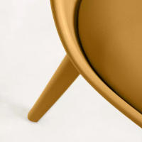 ORION91 Silla BOREAL Asiento Acolchado Piel Sintética y Patas Color Mostaza 48x43x82cm Comedor Oficina Salón Teletrabajo Cocina - SpazioLuzio - details 1