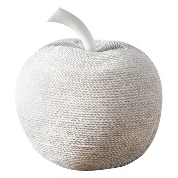 SIGNES GRIMALT Manzana Decorativa de Resina Blanca | Figura Creativa para Hogar y Regalo de Navidad - 1