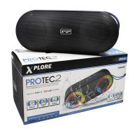 Ostark Altavoz potente portátil con luz LED de color, Hay volumen alto y graves potentes, IP65 Impermeable 3.7v 3000mAh, TF card, FM radio - details 0