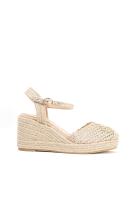 Lyla Wang alpargatas cuñas altas de espartos con plataforma mujer diseño trenzado - details 3