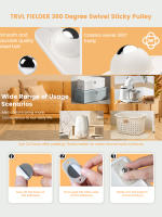 Ruedas Giratorias De 360 Grados Resistentes Para Muebles DIY Con Adhesivo Inoxidable 4pcs Ruedas Autocolantes Para Bajo Caja De Almacenamiento - details 0