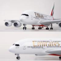 Modelo De Avión Airbus A380 UAE/Emirates Juguete Grande De 18 Pulgadas Escala 1/160 Con Base Kit De Modelismo Aeronáutico - details 1