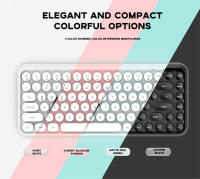 Teclado Inalámbrico Bluetooth AJAZZ 308I Dot Punk Para Móvil Tableta Y Laptop Estándar 84 Teclas Compatible Con Desktop - details 1