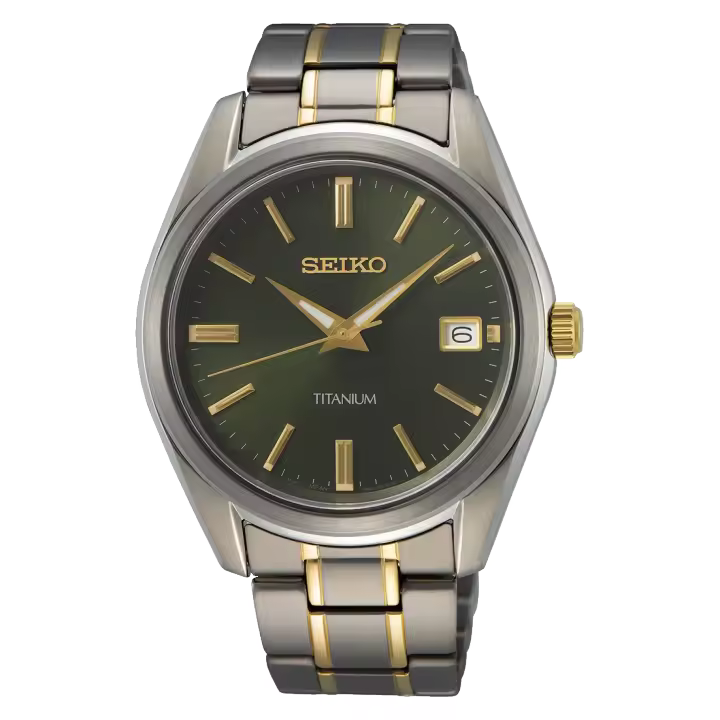 reloj titanio hombre clásico Seiko NeoClassic Titanium SUR377P1 40.2mm 100m WR correa y caja de titanio  cristal de zafiro - 1