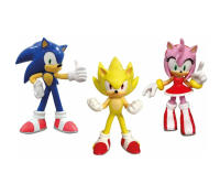 Sonic Set 3 Figuras 9 cm | Sonic, Amy y Super Sonic | Muñecos Juguete Colección | Regalo Fans SEGA Sonic The Hedgehog - details 1