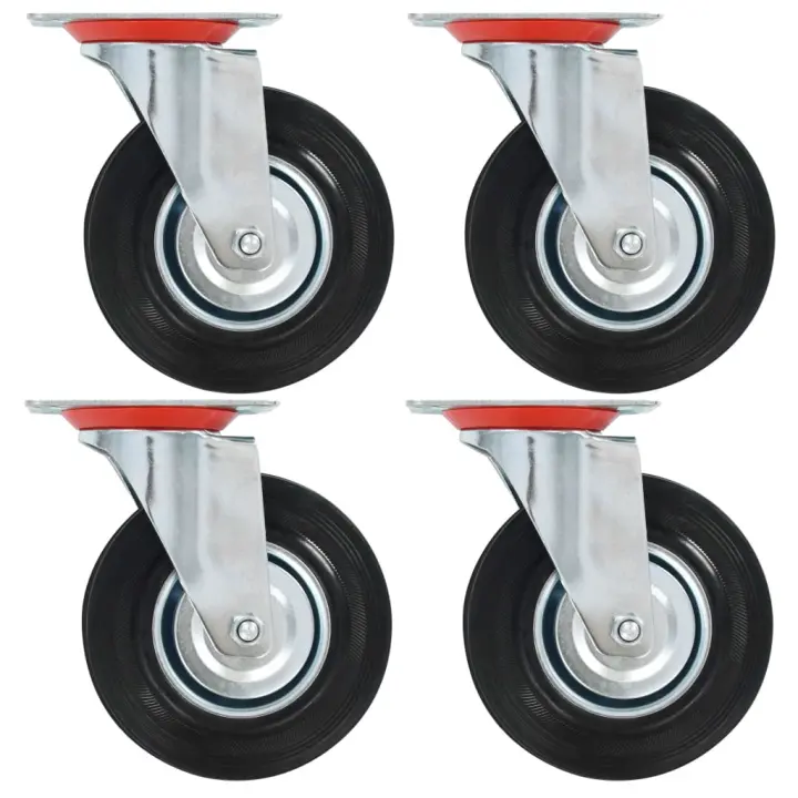vidaXL Ruedas giratorias 8 unidades 125 mm - 1