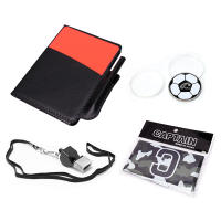 Kit De Cartas Rojas Y Amarillas Para Fútbol Con Manguito Para Capitán De Equipo Silbato Moneda Bolsa De Cuero Lápiz Y Papel - details 4