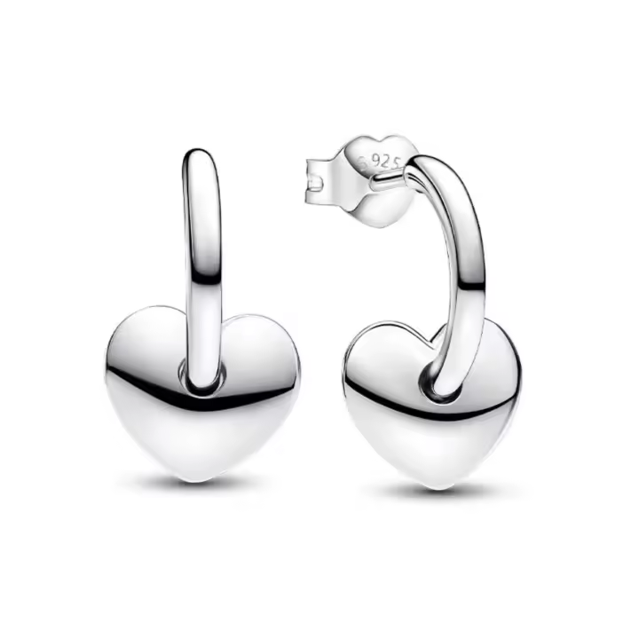 PANDORA Exquisitos pendientes de luna de plata de ley 925, adecuados para ella como regalo, con embalaje de regalo original - 1