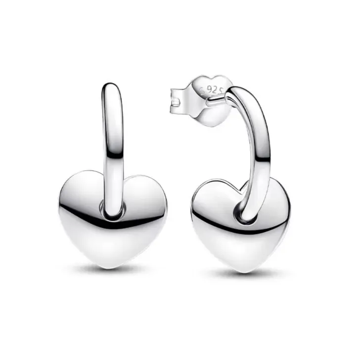 PANDORA Exquisitos pendientes de luna de plata de ley 925, adecuados para ella como regalo, con embalaje de regalo original - 1
