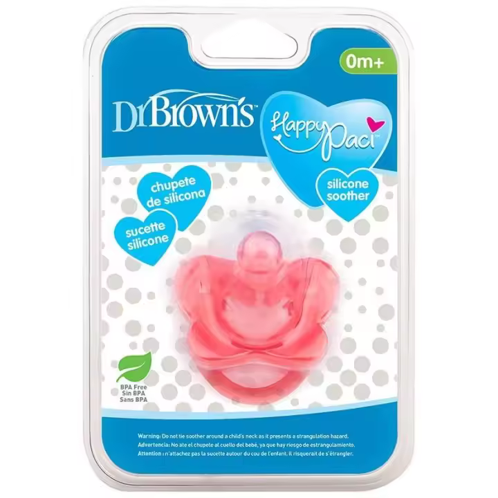 Dr.Brown'S Chupete Silicona Rosa 0-6 Meses - 1