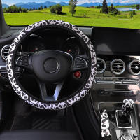 Cubierta De Volante Y Freno De Mano De Tela Con Diseño De Flor Y Red De Araña Sin Anillo Interior 3 Piezas Para Coche - details 12