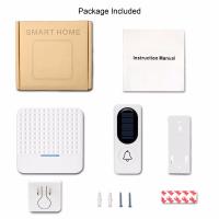 Kit De Campana De Puerta Solar Para Jardín Y Hogar Con Receptor 1000 Pies De Operación Indicador LED 52 Sonidos Campana Portátil - details 17