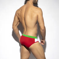 Bragas De Natación Para Hombre Briefs De Playa Deporte Acuático Estilo Sexy Con Palabras De La Bandera Y Copa Word Cup Material Poliéster Y Spandex - details 25