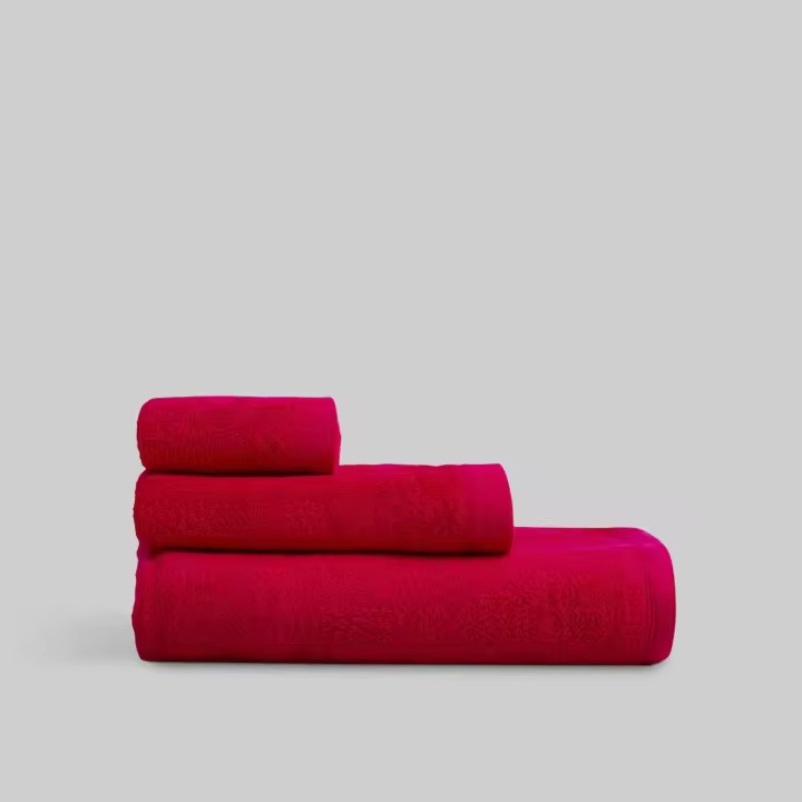 Llartextil Toallas de Algodón - Juego Classic 500 Gr Fucsia - Suavidad Extrema - Absorción Máxima - 1