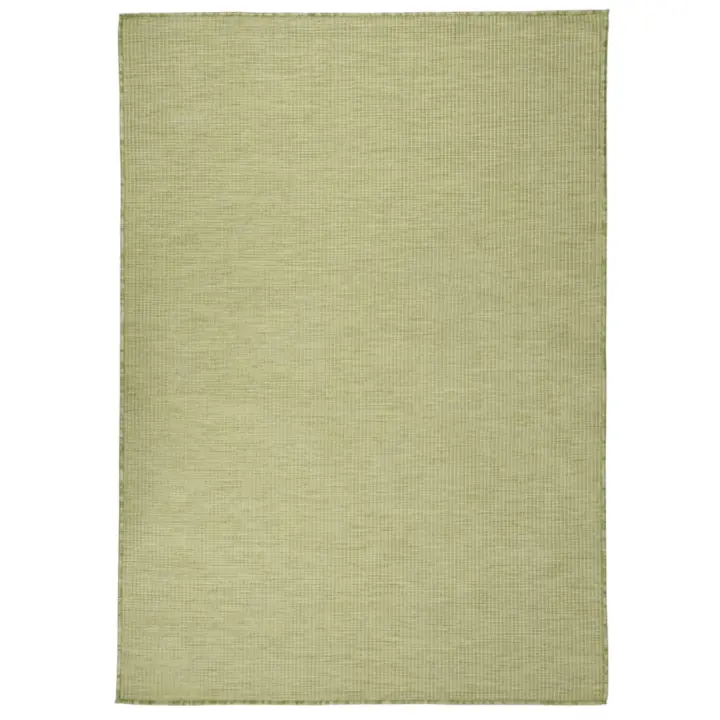 vidaXL Alfombra de exterior de tejido plano verde 200x280 cm - 1