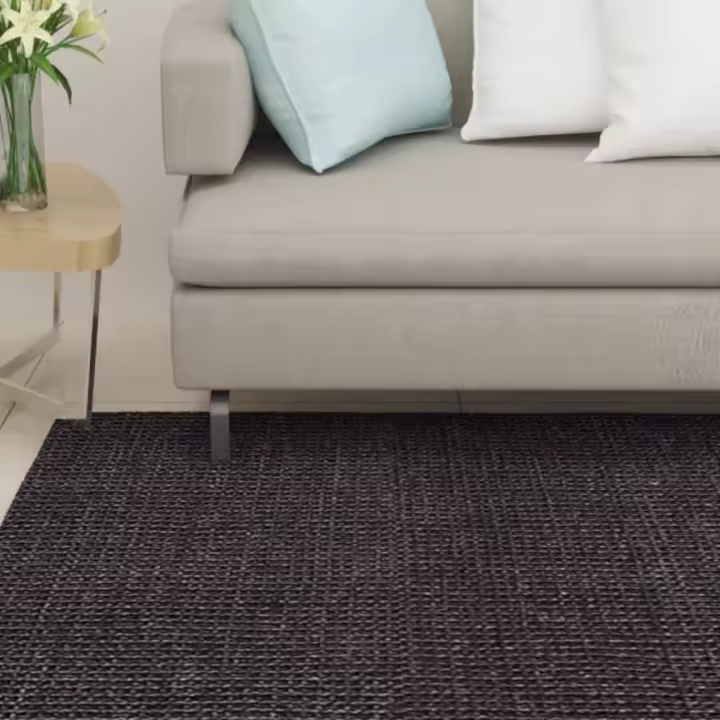 vidaXL Alfombra de sisal natural negro 80x300 cm - 1