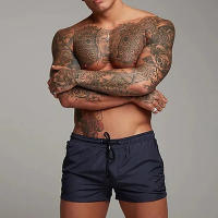 Shorts De Baño Para Hombre Moda Verano Ropa De Playa Boxer Corto Suertudos Cierre Con Cordón Material Poliéster Estilo Casual - details 7