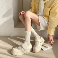 Calcetines De Algodón Para Mujer 5 Pares Ruffle Tubo Medio Calcetines Cortos Transpirables Moda Primavera Otoño - details 4