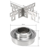 Estufa De Camping Lixada Exterior Mini Alcoholesta En Titán Y Acero Inoxidable Con Soporte Cruzado Estufa Portátil Para Picnic - details 8